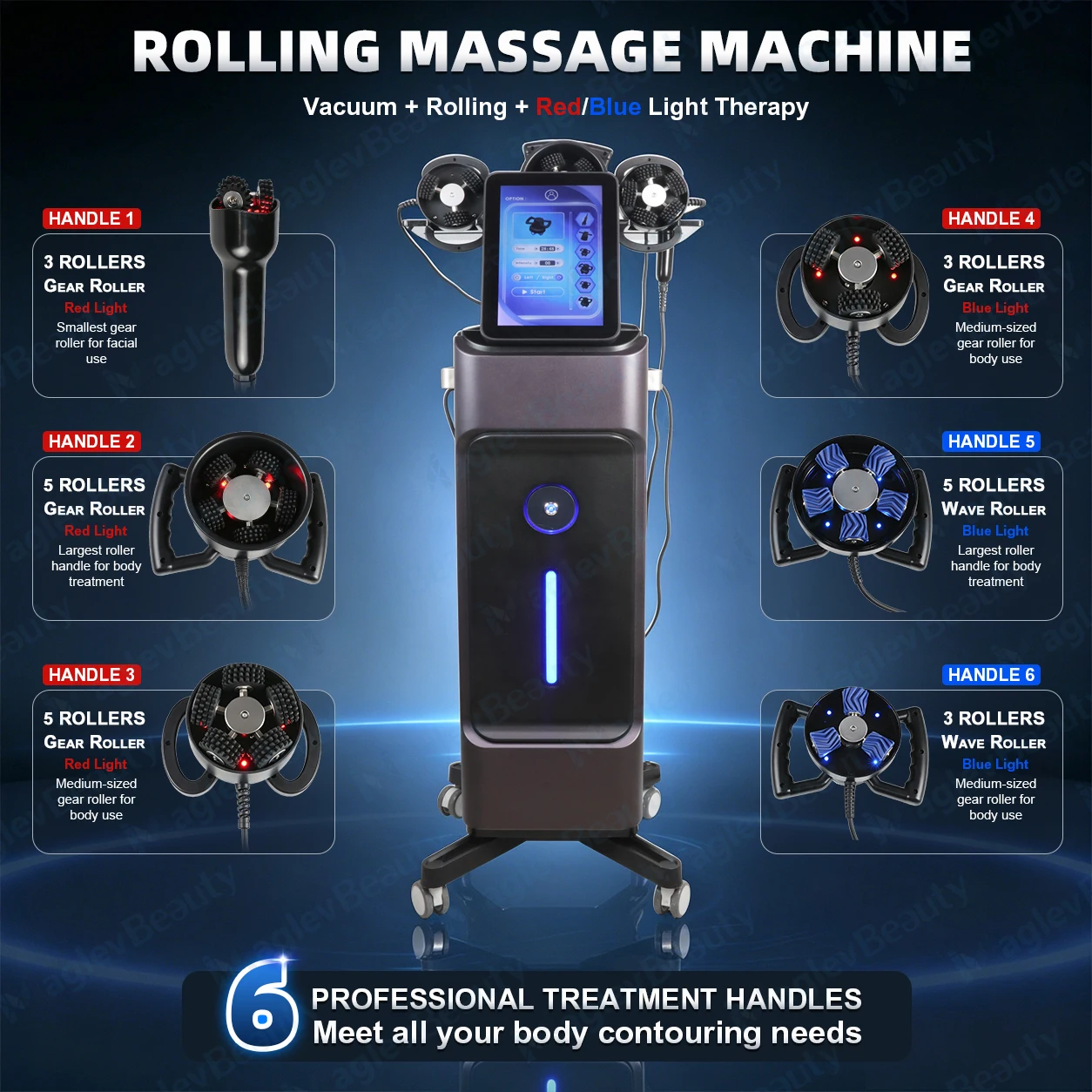 3 in 1 G5 Pro 360 Vibrating Cellulite Removal Machine Body Massager Roller Eye Massage Equipment Fat Removal Body Scalp Massage