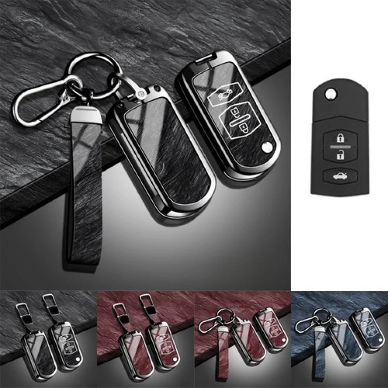 

A + цинковый сплав ТПУ автомобильный пульт дистанционного управления чехол-держатель сумка брелок для Mazda 6 3 5