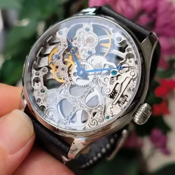 Skeleton Watches 41mm ST3600K Hand Manual Winding movement Vintage Micro Rotor Men's Watch