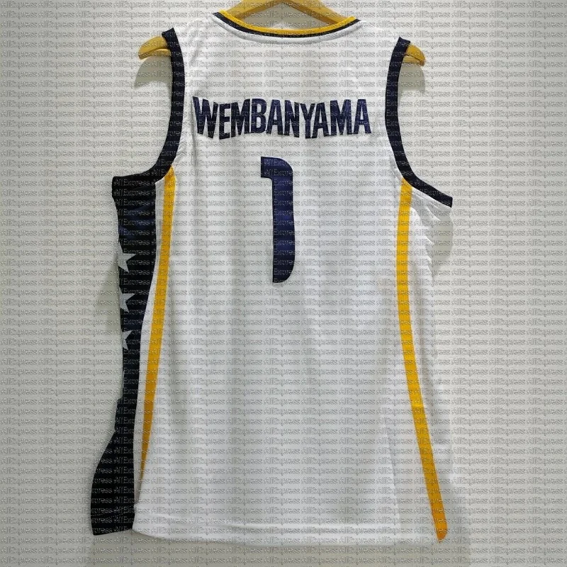 

Men's Oversize Basketball Jersey Metropolitans 92 WEMBANYAMA 3D Printed Quick Drying High Street Hip Hop Athletic Sportswear