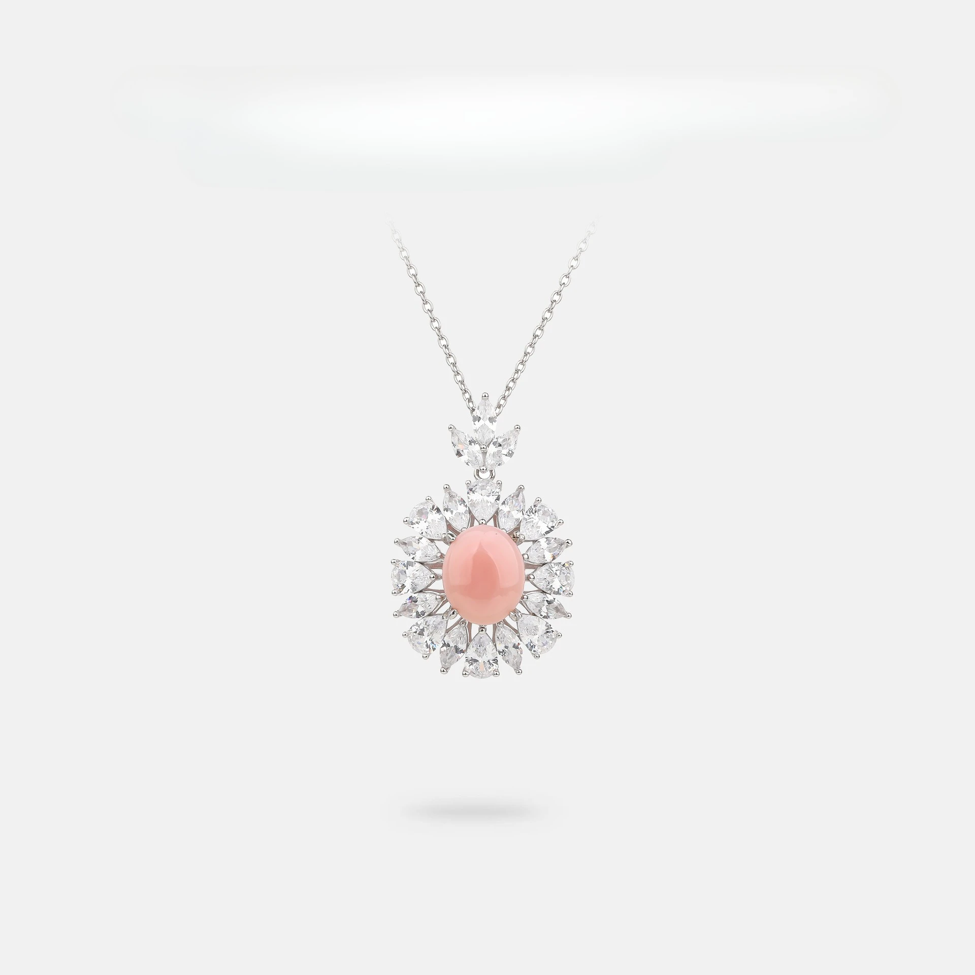 New Queen's Bay S925 Sterling Silver Necklace for Women, High-end Electric Wedding Jewelry for Women