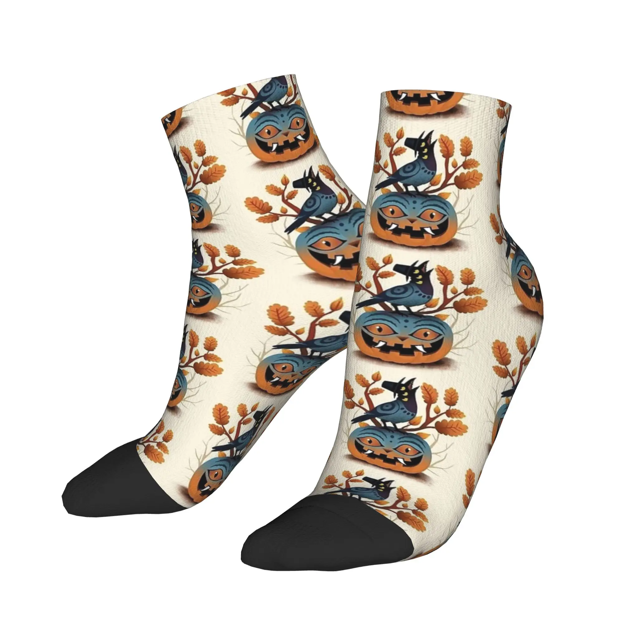 

Хэллоуин Derpy Kpop Demon Hunters носки до щиколотки мягкие повседневные носки весенние уличные нескользящие носки с принтом для мужчин подарок на день рождения