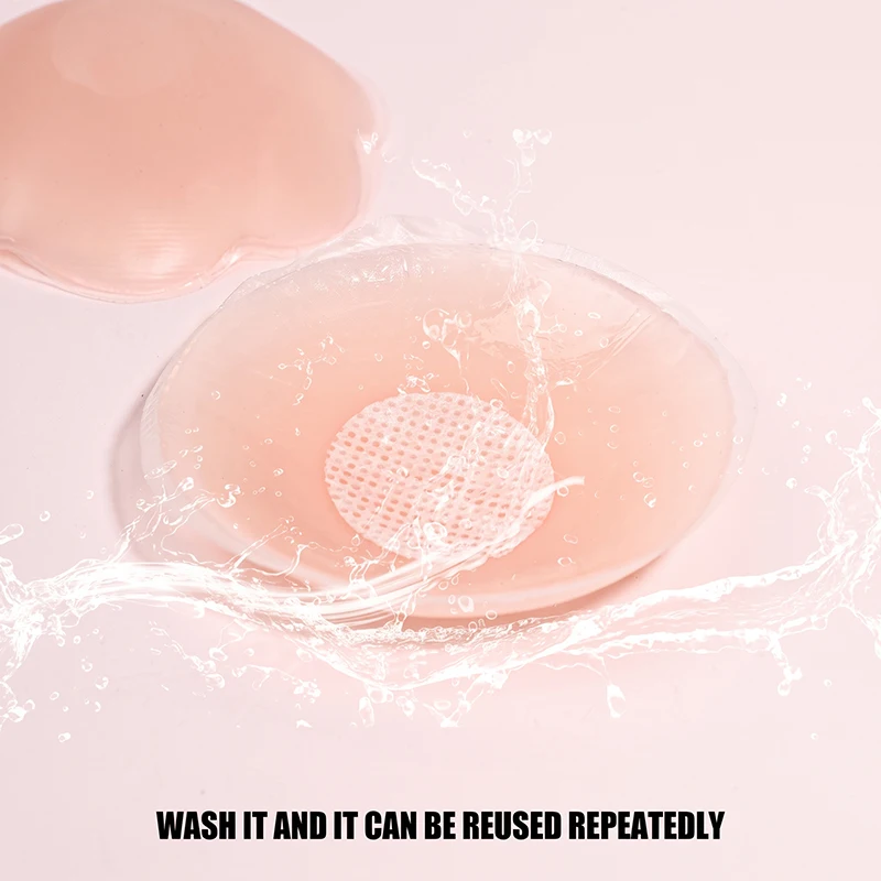 20 Pairs of Reusable Silicone Pink Nipple Covers, Thin Invisible Adhesive Breast Pads Suitable for Weddings, Parties, and Other Occasions view 3