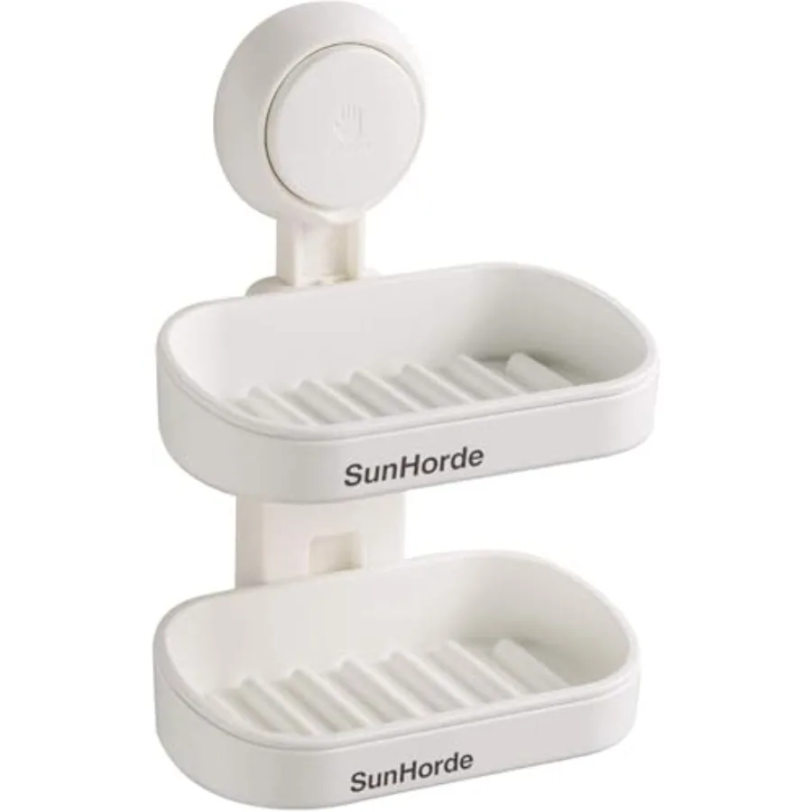 

Двухслойная мыльница на присоске, держатель для мыла для Sr, мощный чехол для мыла для ванной комнаты, без дрели, дизайн Draige, ABS