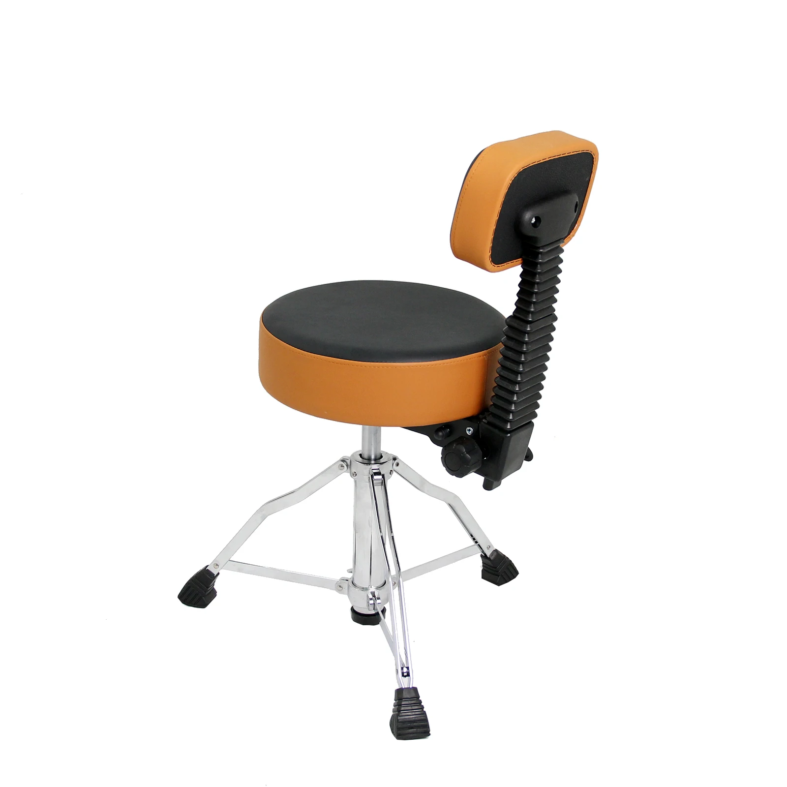 1.2mm Tube Walls Orange Hydraulic Height Adjustment Drum Stools Rotate Stop Drum Throne with Adjustable Back
