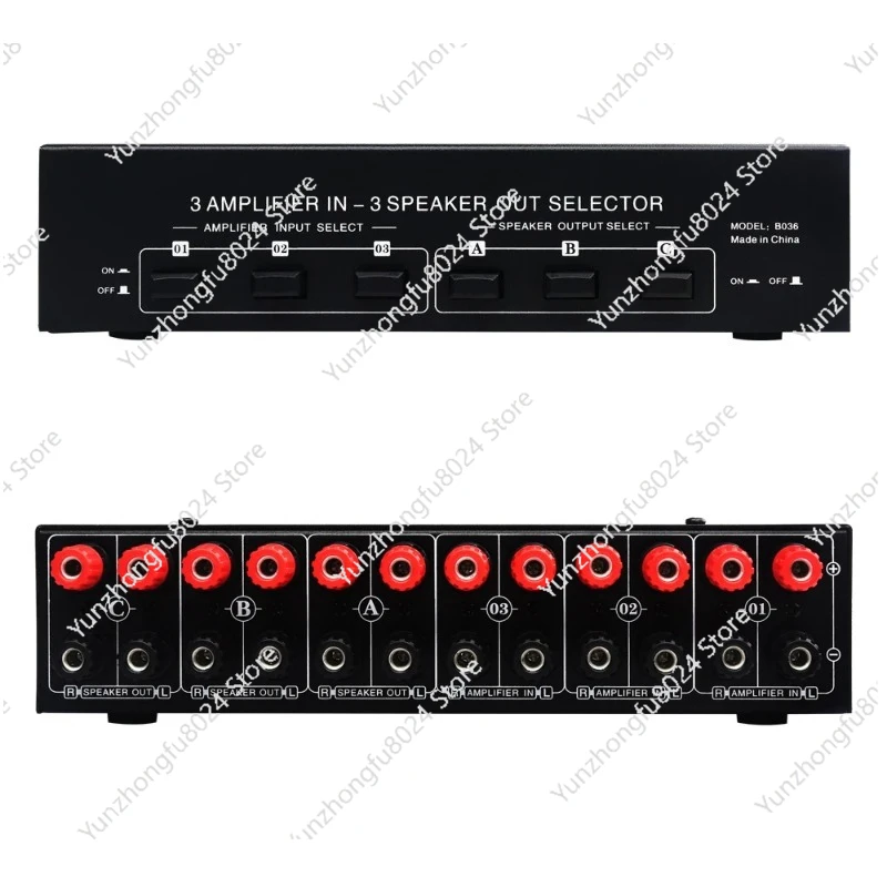 

3 in 3 Out Passive Power Amplifier Speaker Selection Switcher Audio Switching Distributor Comparator Without Loss
