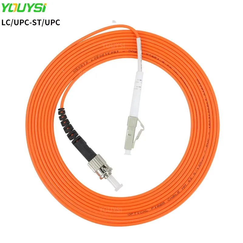 YOUYSI LC/UPC-ST/UPC Fiber Patch Cable LC-ST Multimode Fiber Jumper MM Simplex OM1/OM2 1m 2m 3m 5m 10m