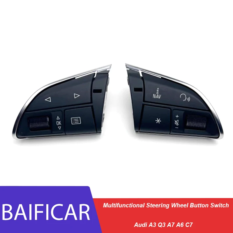 Baificar Brand New Multifunctional Steering Wheel Button Switch 4G0 951 523 4G0951523 For Audi A3 Q3 A7 A6 C7