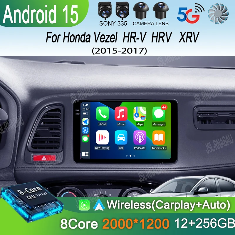 

For Honda Vezel HR - V HRV HR V XRV 2015 - 2017 Android 15 Auto Radio Stereo Multimedia Player GPS Navigation High-performance
