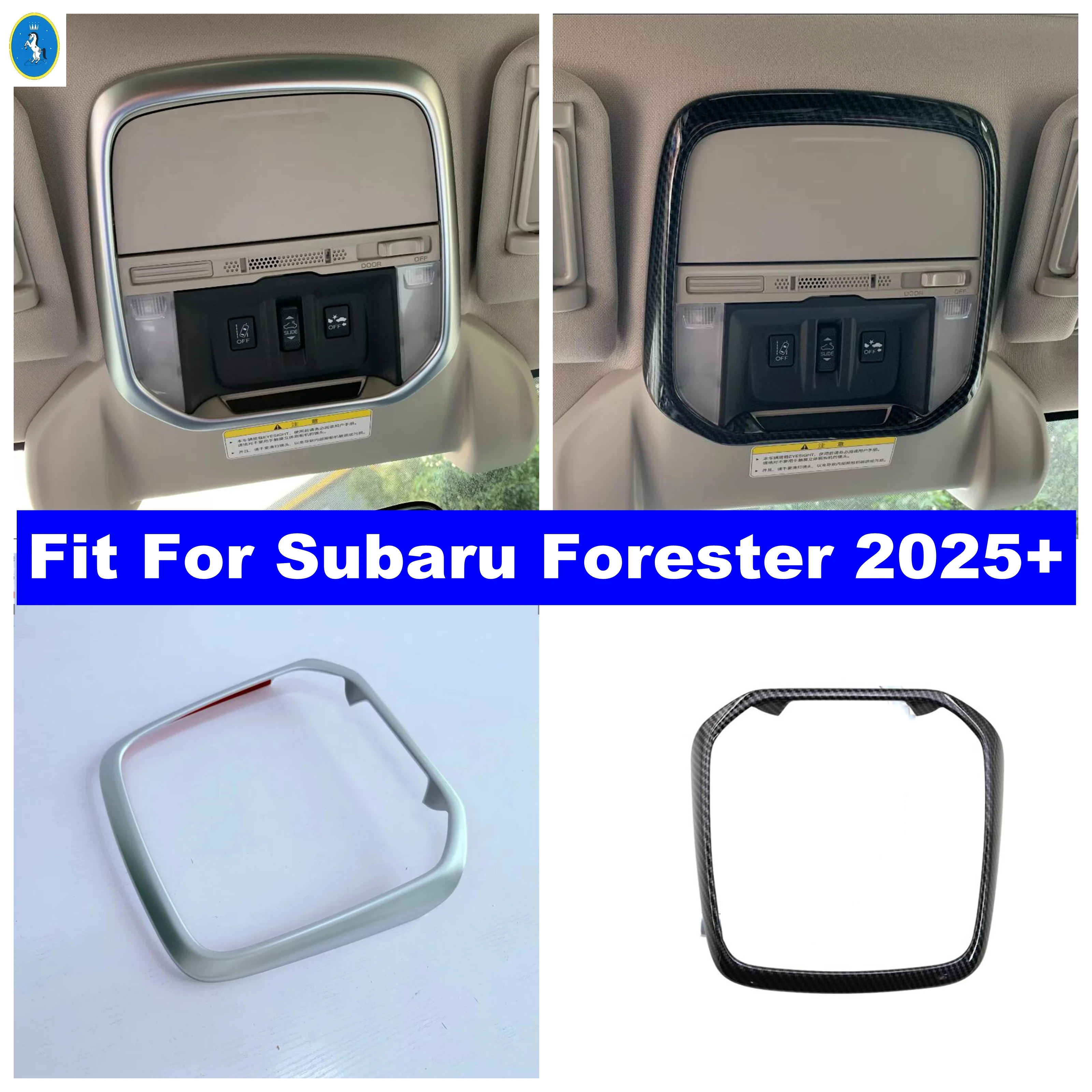 

Carbon Fiber Look / Matte Accessories For Subaru Forester 2025 Car Roof Reading Lights Lamps Frame Cover Trim Interior Refit Kit