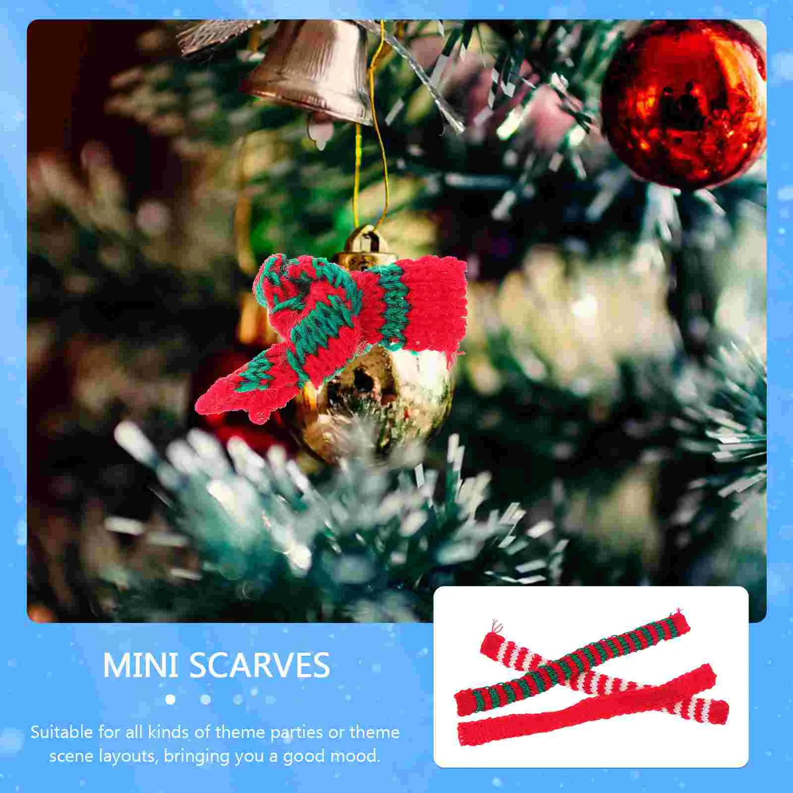 Mini Écharpe en Laine pour Enfant, Décorations de Noël, Jouets Artisanaux Décoratifs, 30 Pièces