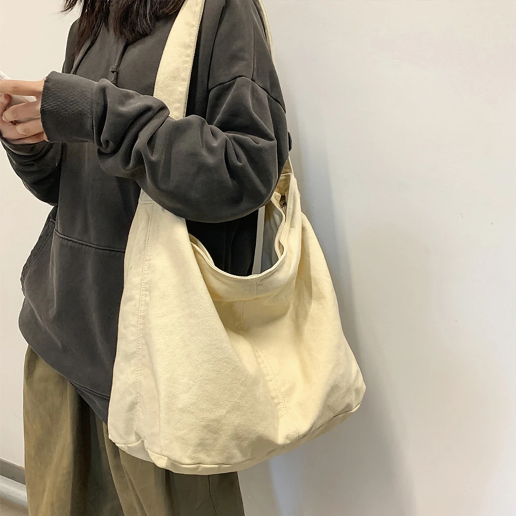 Cloth Lightweight And Durable Womens Canvas Handbag With Large Capacity Stylish Shoulder Bag Functional Bag Female beige