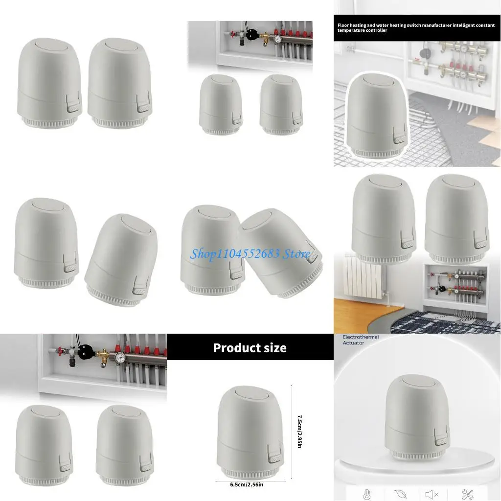 

Y6GD 2Pcs Electric Thermal Actuator Normally Closed Valves Head Water Separator