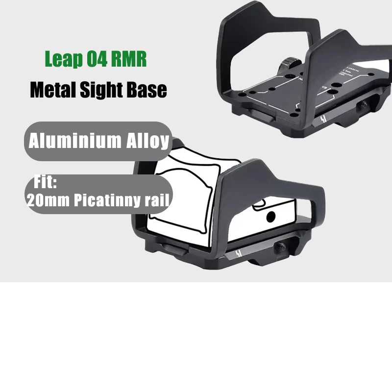 Wadsn Aksesori senjata Airsoft logam taktis, aksesori senapan angin 20mm Picatinny, dudukan berburu pangkas 04