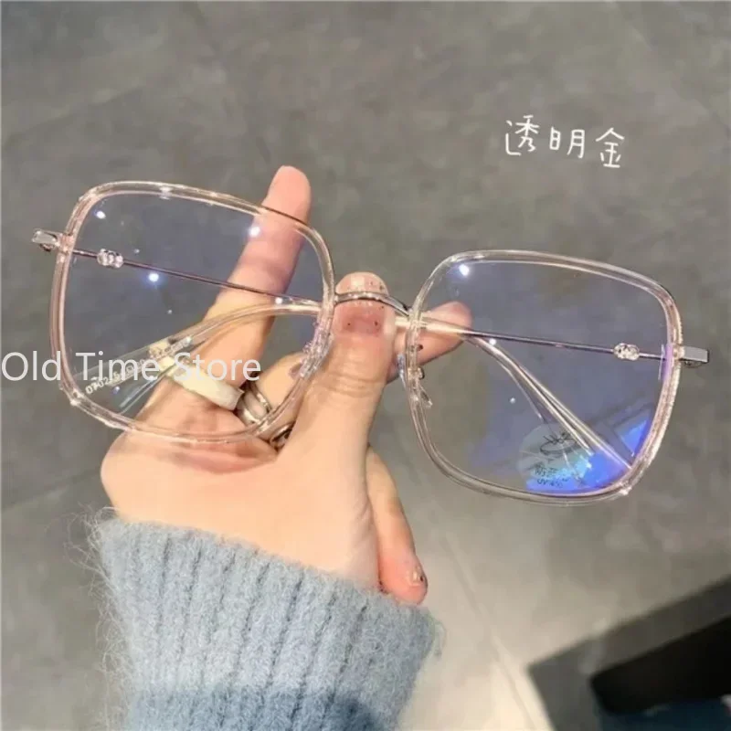 Square Blue Light Blocking Glasses Man and Women Pink Wine Black Square Frame Eyeglasses Fashion Vision Spectacles Wholesale