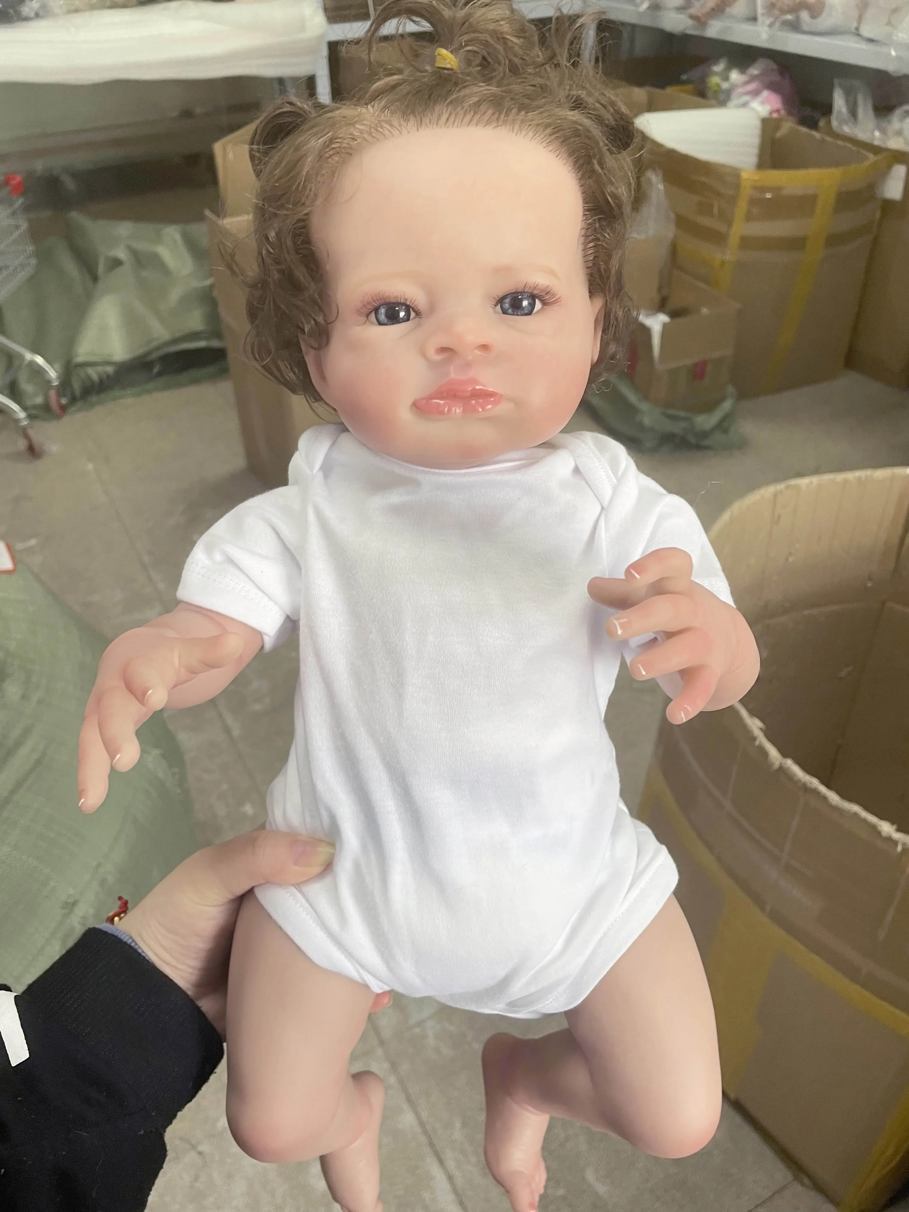 

19inch Lanny Reborn Baby Doll lifelike real baby doll Art Made 3D Skin Lifelike Baby Collectible Doll