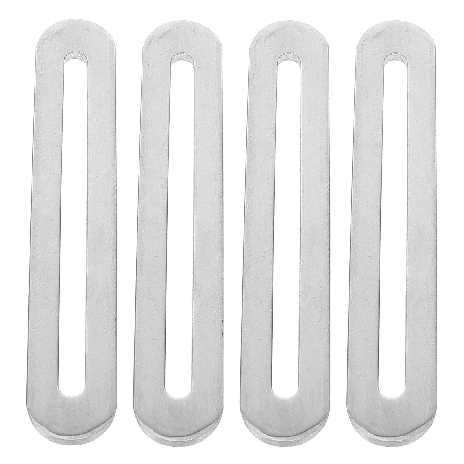 4Pcs Stainless Steel Flat Mending Plates Reinforcement Furniture Support Chair Drawer Connector Metal Slideable Brackets