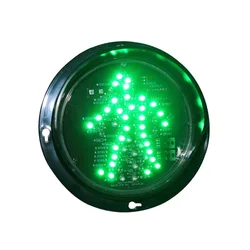 Módulo de Señalización de Tráfico Peatonal Dinámico Verde y Estático Rojo, Nuevo Diseño, DC12V, 125 mm de Diámetro, para Infraestructura de Seguridad