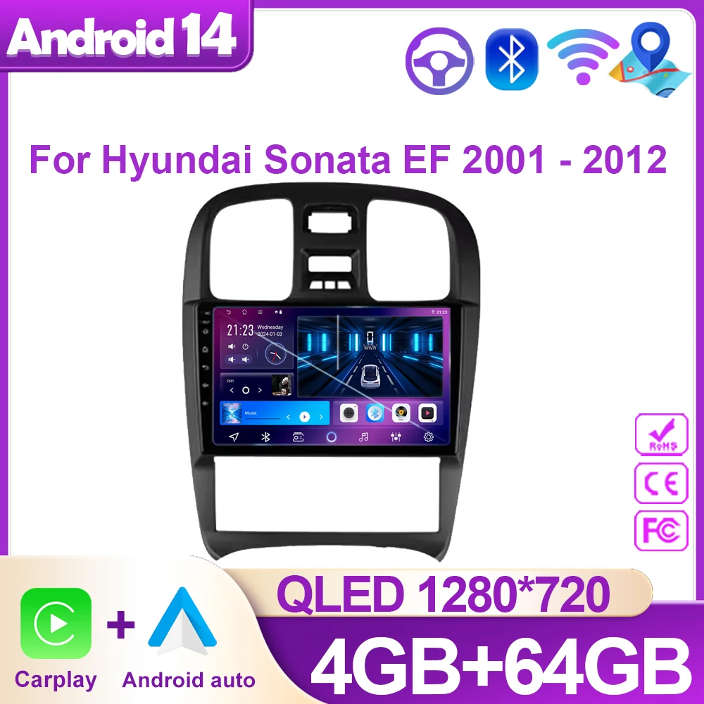 

For Hyundai Sonata EF 2001 - 2012 Car Radio Multimedia Video Player Navigation GPS Android Auto Carplay WIFI No 2din 2 din DVD