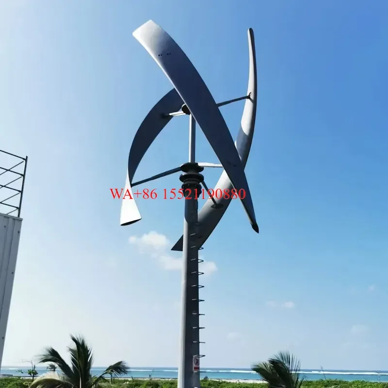 WMWMNU for Light Pole Wind Turbine Generator System Home Use 24V 48V Vertical Axis 5Kw 8Kw 1Kw Wind Turbines 10000W Hybrid