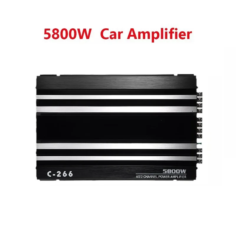 

-A25M 4-Channel Car Audio Amplifier 5800W High-Power Amplifier 12V Ultra-Thin Four-Way Power Amplifier Class A/B Tools