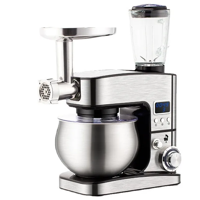 5L 3 in 1  Multi - Functional Stainless Steel 6 - Speed Adjustable Vertical Mixer Food Electric Household Dough Mixer