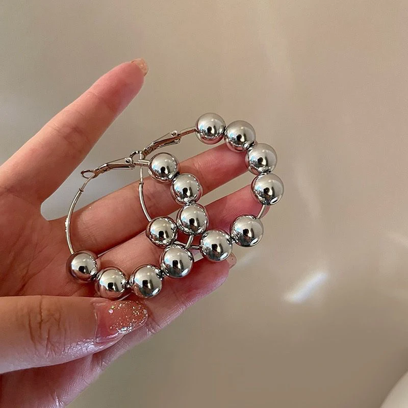 GANPUP Einfache Silberfarbene C-förmige Ohrstecker für Frauen, Alltagsschmuck, Modisches Ohrpiercing-Schmuckstück, Geschenk für Partys, Damenohrringe – Detail 4