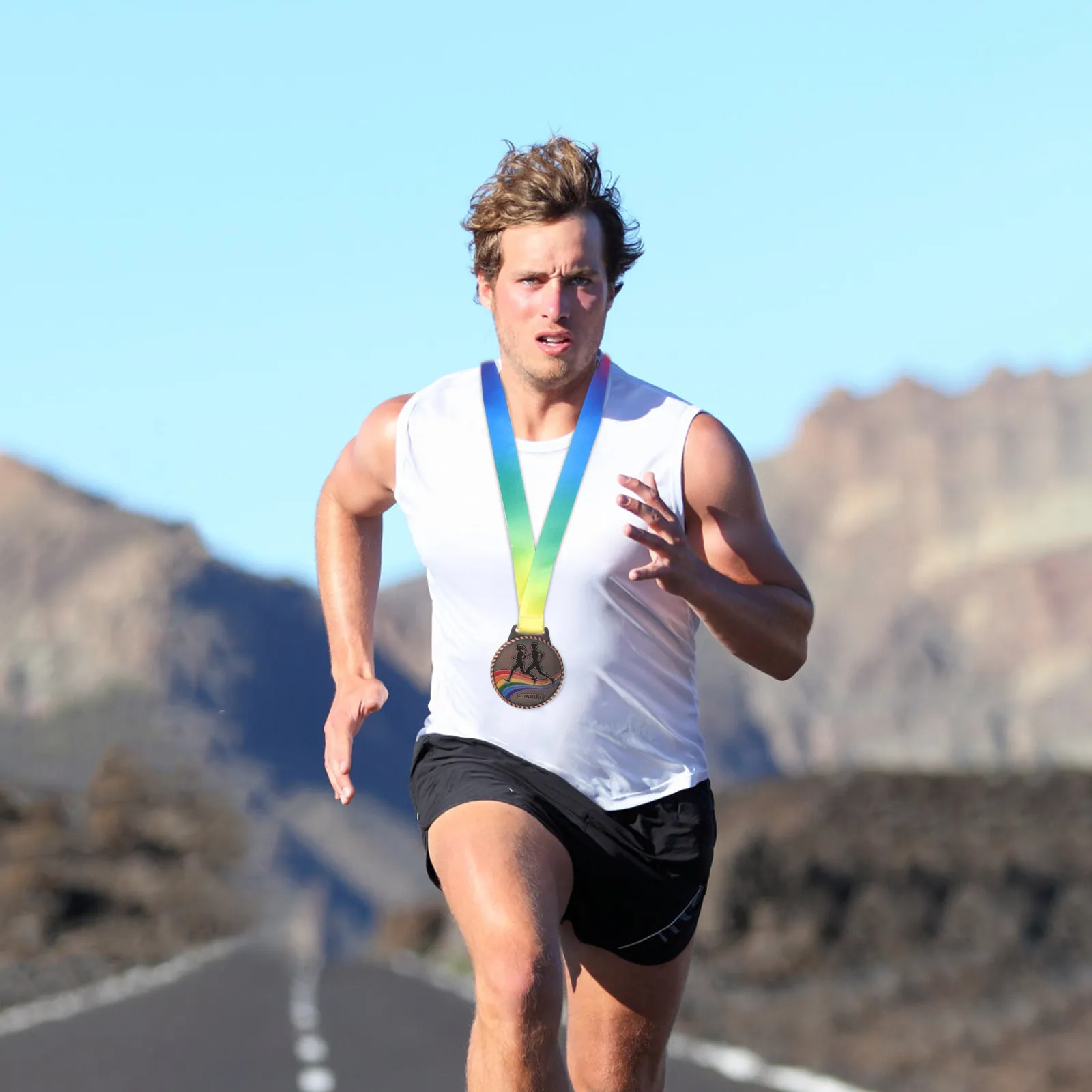 3Pcs Alloy Running Medals Outdoor Marathon Award Set Engraved Race Medals Gold Silver Bronze Track Prizes Runner Medal