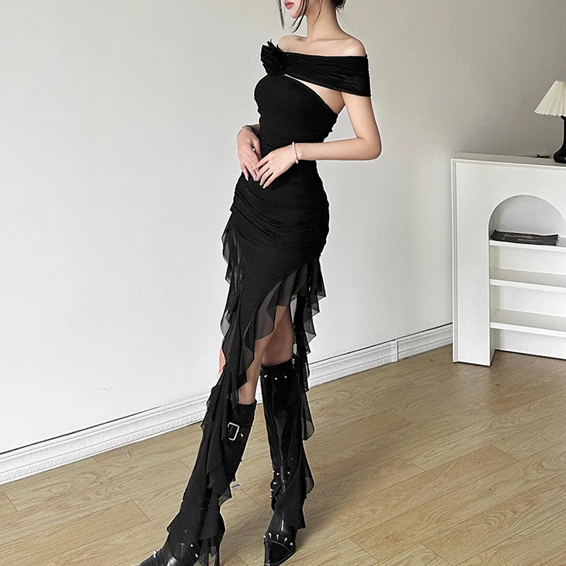 Nibber Elegant Bachelor Party Sweet Gentle Intellectual Tight Character Hot Mature Temperament Beautiful Girl Chest Tassel Dress