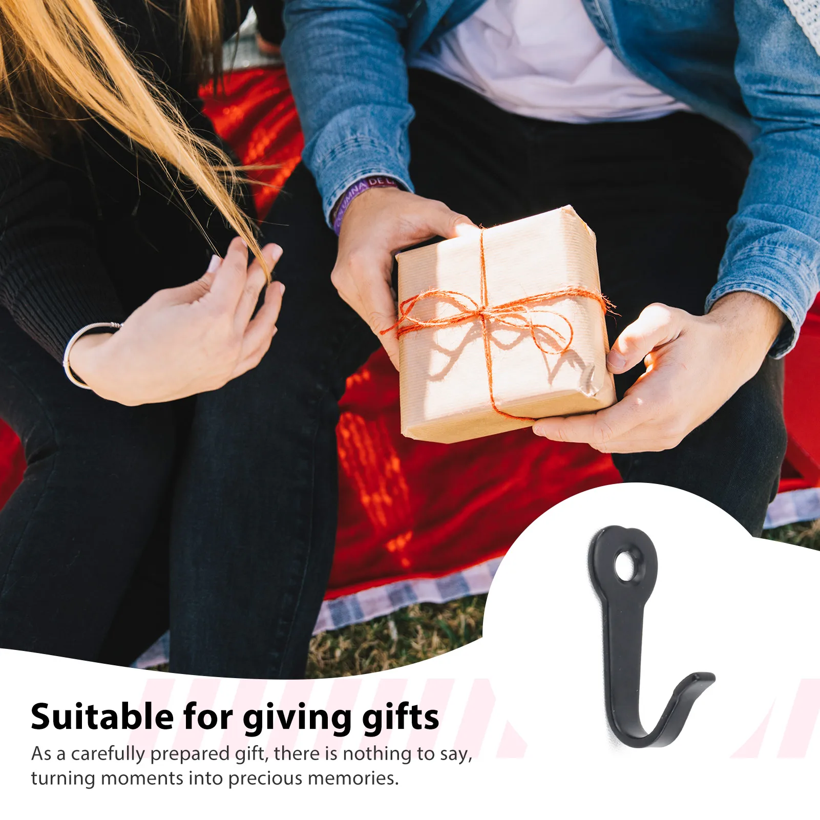 Industrial Style Metal Hooks Durable Iron Coat Black Hanger Rack for Closet Entryway Home Organization