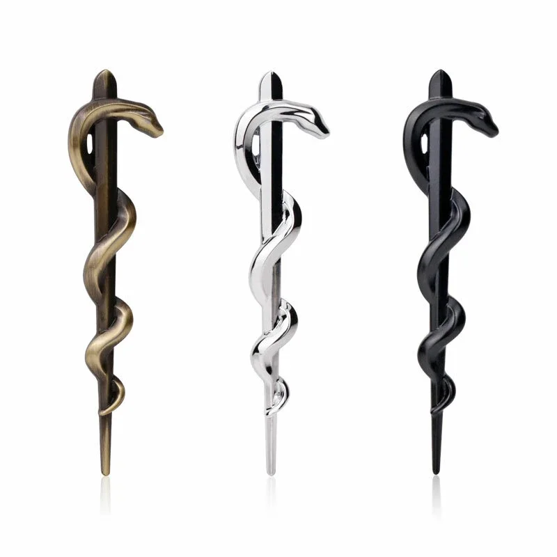 3D Metal Rod of Asclepius 3D Metal Car Emblem for Car Truck SUV Etc. - Medical Profession Snake Badge, Rustproof
