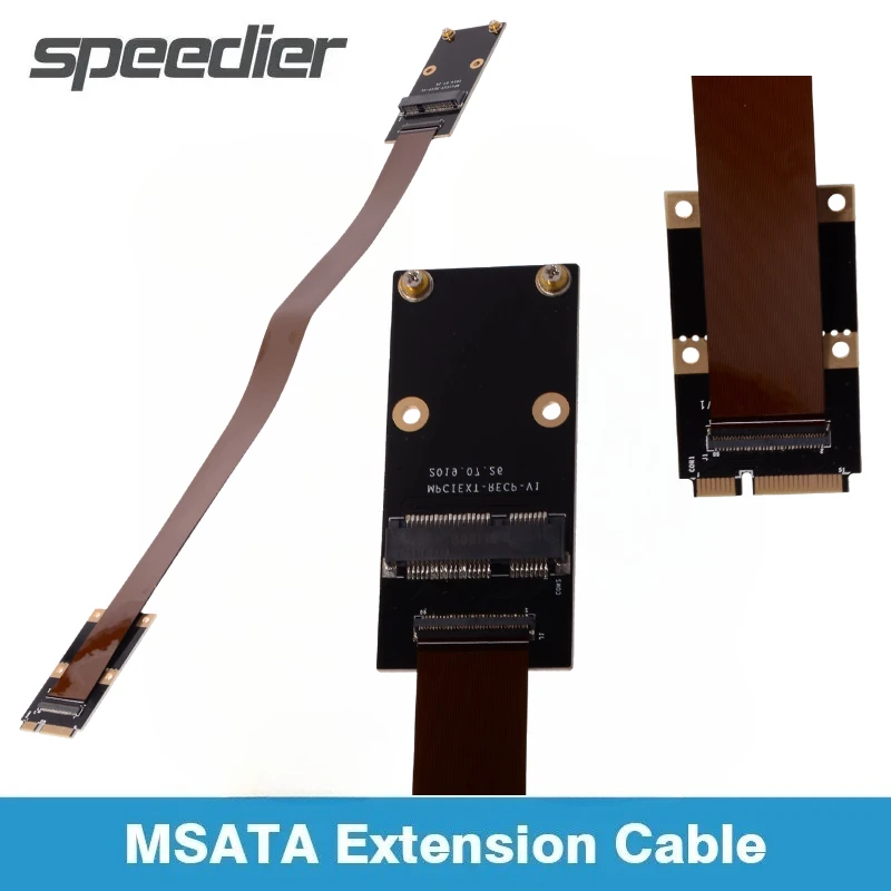 

MSATA/Mini PCIE Удлинительный кабель Wi-Fi Беспроводная сетевая карта MSATA SSD SATA MINI-PCI Express 52-контактный удлинительный ленточный кабель FFC 30 см