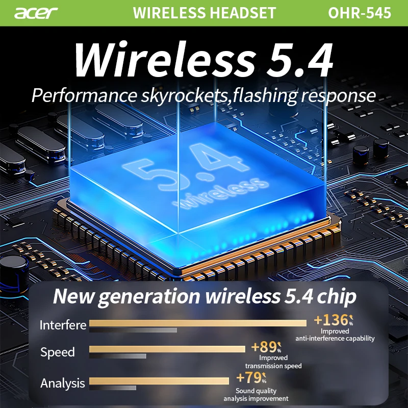 [منتج Acer الرسمي الأصيل] سماعات رأس لاسلكية Ohr545، تصميم مشبك الأذن، مريحة في الارتداء، الرياضة، الجري، اللياقة البدنية، الهواتف المحمولة، الأجهزة اللوحية، أجهزة متعددة، متوافقة، موصى بها للهدايا العشاق