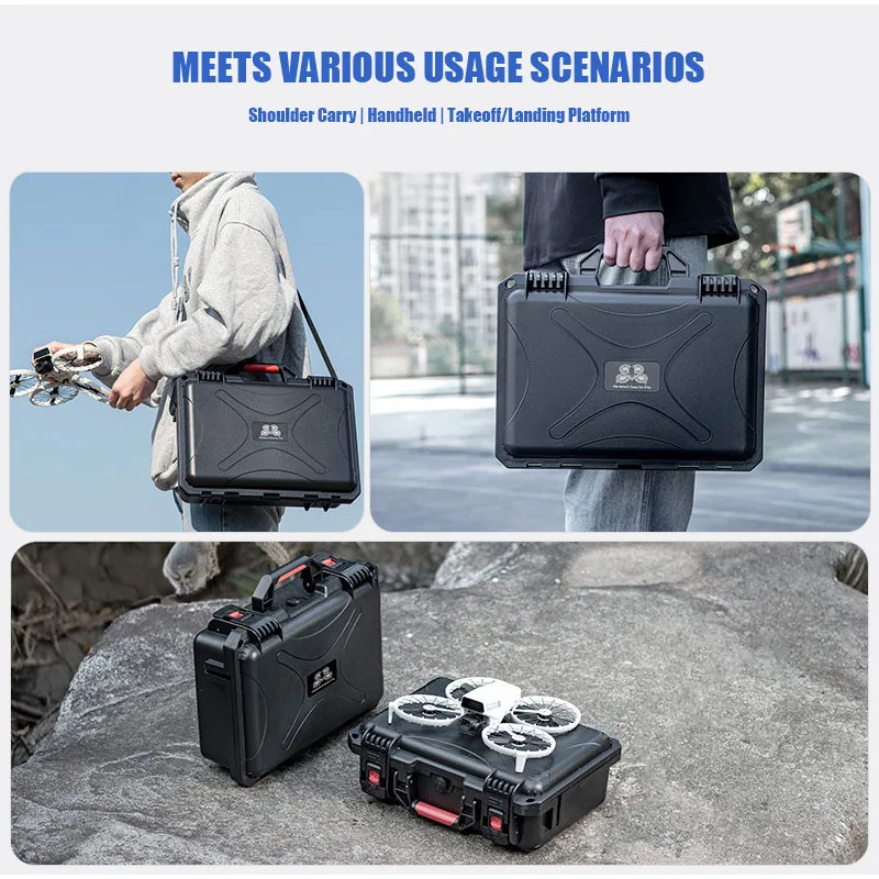 VOLODYMYR Explosion Proof Box for DJI Flip High-capacity Storage Case Hard Waterproof Suitcase Combo Case Drone Accessories