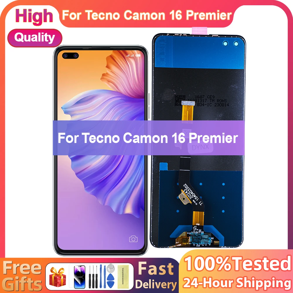 

6.85 inch For Tecno Camon 16 Premier CE9 LCD Display Touch Screen Digitizer Assembly Panel Replacement Camon16 Premier LCD Parts