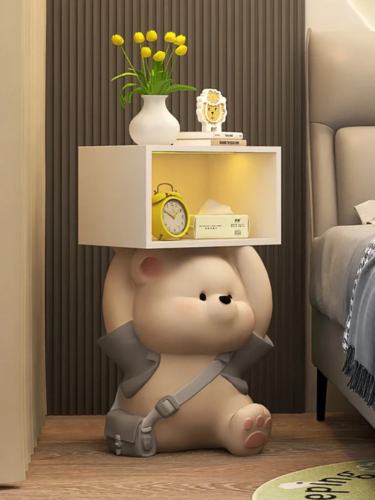 

Home Decor Running Bear Statue Floor Decor Children's Bedroom Bedside Table Cartoon Animal Sculpture Ornaments Housewarming Gift