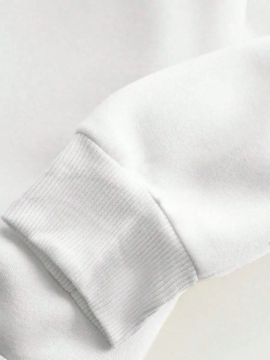 Merry Christmas Fleece-sweatshirt met rendierprint, unisex trui met lange mouwen voor herfst en winter