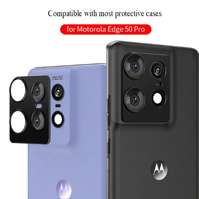 Film de protection d'objectif en métal pour téléphone portable, adapté pour Motorola, Moto Edge50Pro