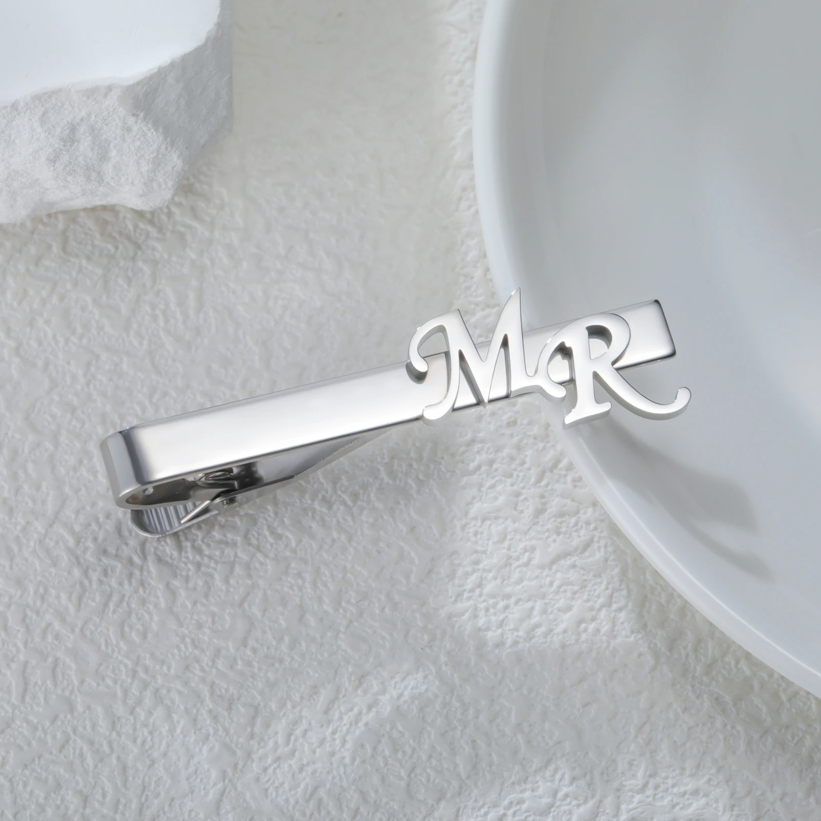 Custom Name Tie Clip Initial T - огляд і ціна Tie Bar Clip