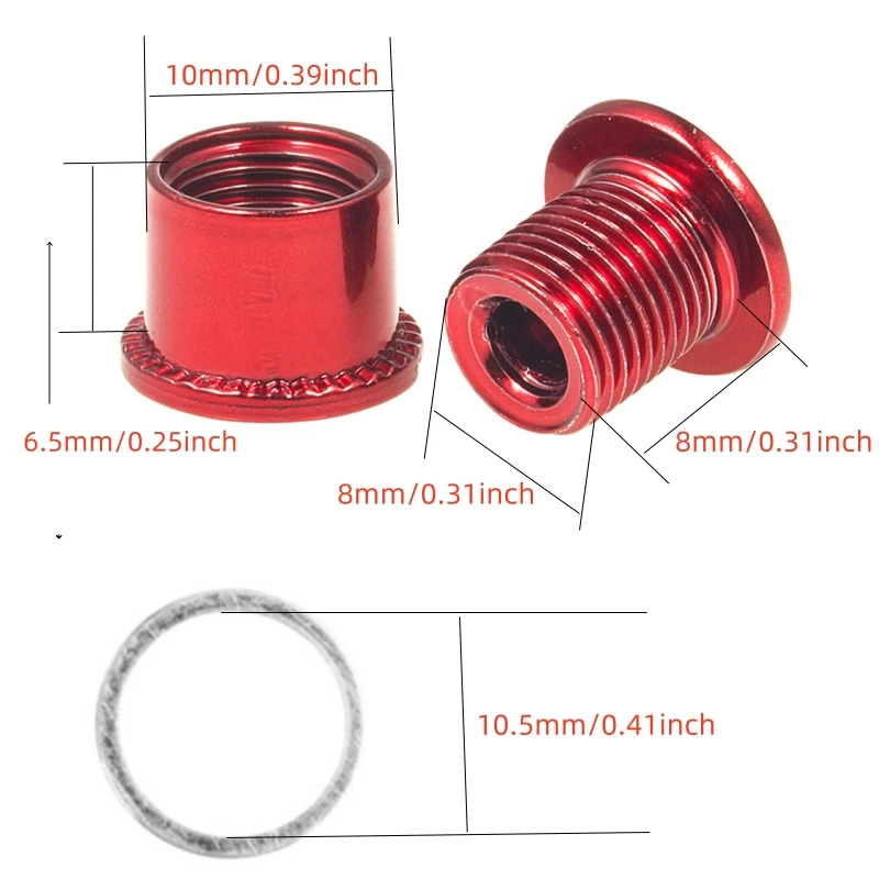 Bulloni per corona per bici CNC bulloni compatibili con anello a catena singolo/doppio in acciaio viti per ruota dentata per bicicletta da strada Mtb 5 pezzi