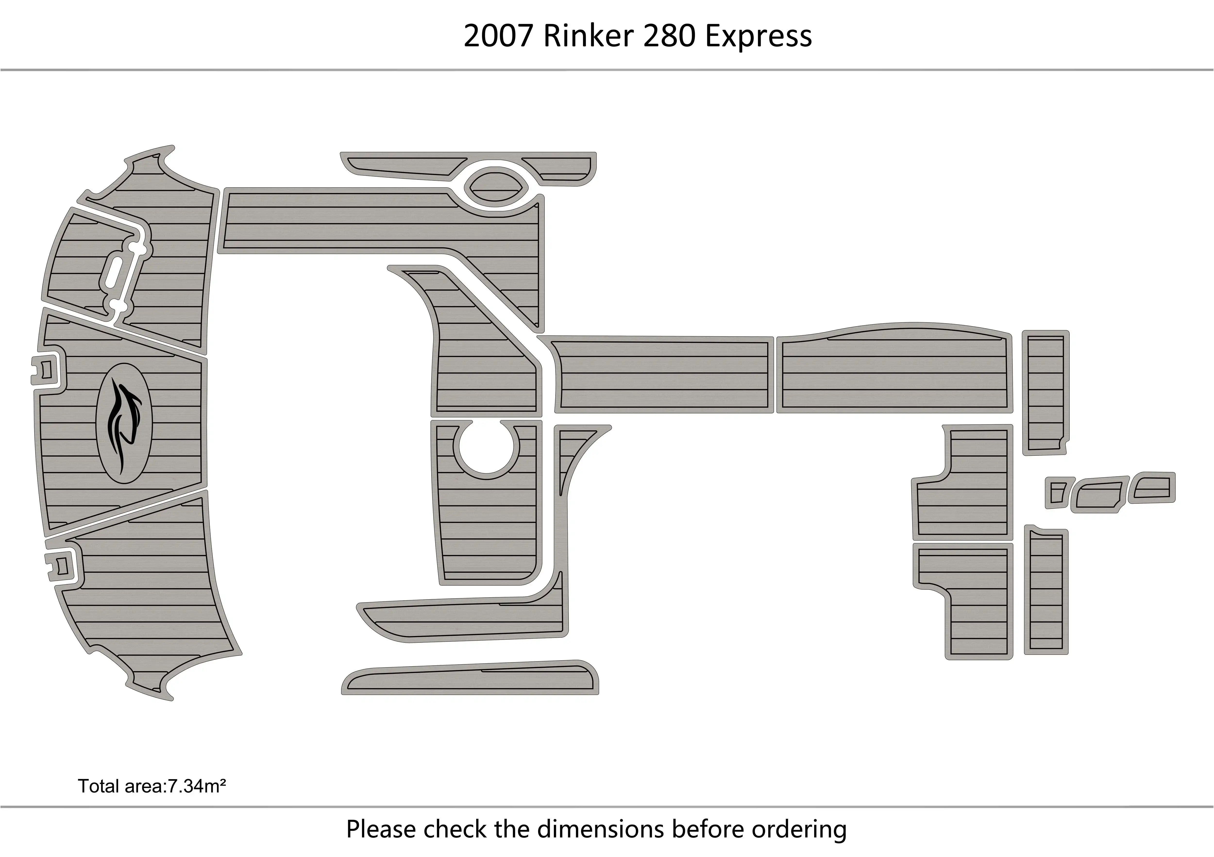 2007 Rinker 280 EX  Cockpit &swimming platform 1/4