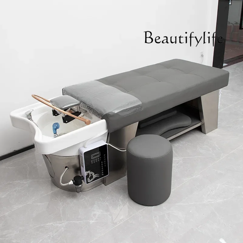 

Y Hair Shop Shampoo Bed Hair Salon Special Thai Massage Bed Ceramic Basin Fumigation Bed With Water Circulation