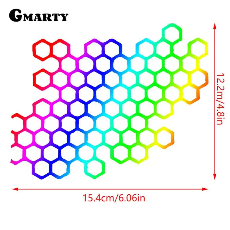 Calcomanías de panal de abeja para casco de motocicleta, pegatinas impermeables, pegatinas de parachoques, 1 unidad