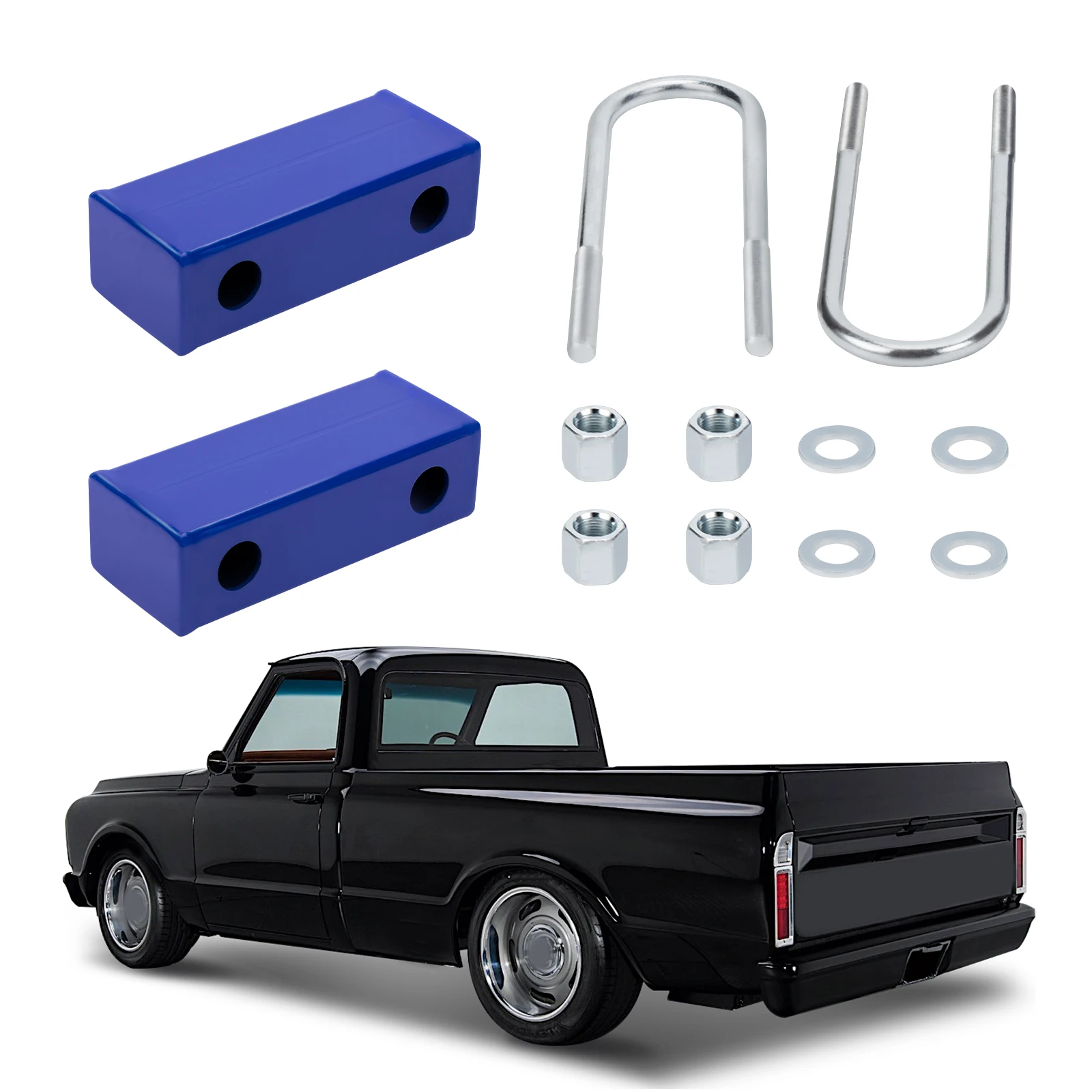 

3" Leaf Spring Lowering Kits W/ U-Bolts for Chevy C10 GMC C15 Truck 1960-1972