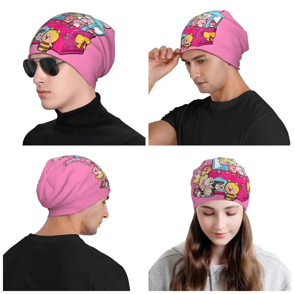 مخصص Zanmang Loopy الكرتون Skullies Beanies قبعات للجنسين شتاء دافئ متماسكة قبعة الرجال النساء الكبار بونيه القبعات في الهواء الطلق قبعة تزلج