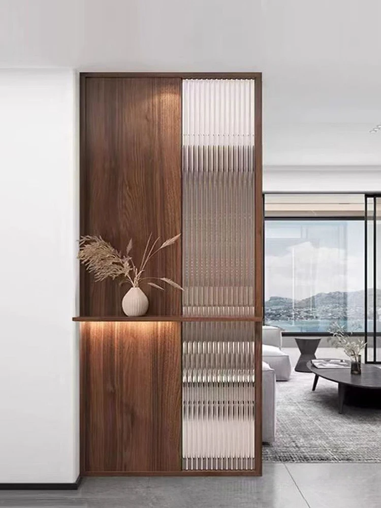 Living Room Screen Solid Wood New Chinese Style Partition Screen Entrance Divider for Home Interior