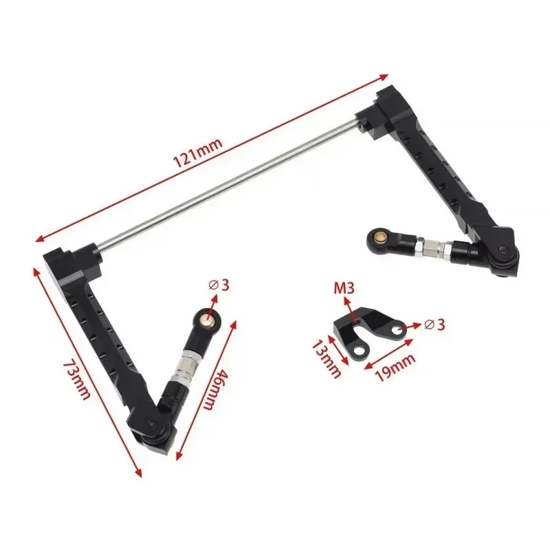 قضيب معدني مضاد للإمالة قضيب التأثير لمحور RR10 90048 90053 اليتي 90025 90026 90050 الشبح 90018 1/10 RC الزاحف سيارة