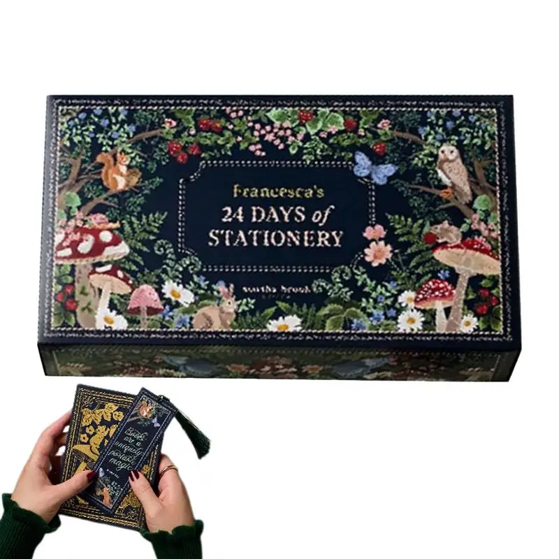 לוח השנה הופעה נייר לספור עד חג המולד 24 ימים אספקה לבית הספר לילדים תלמידים בכיתה תגמולים טובות מפלגה