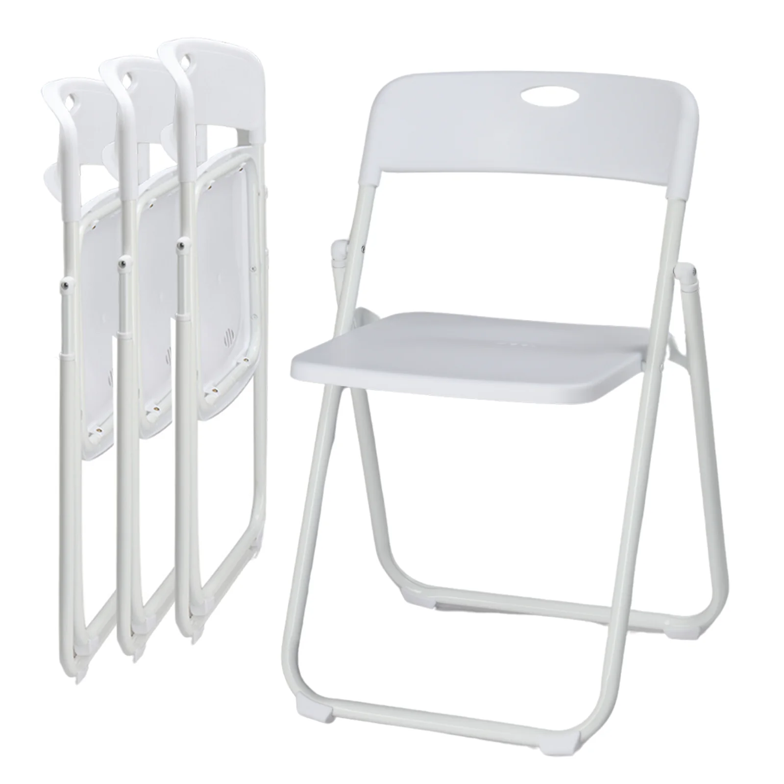 

4 Pack Plastic Folding Chairs, Stackable Commercial Chairs,Indoor Outdoor for Home Event Party Picnic School Wedding