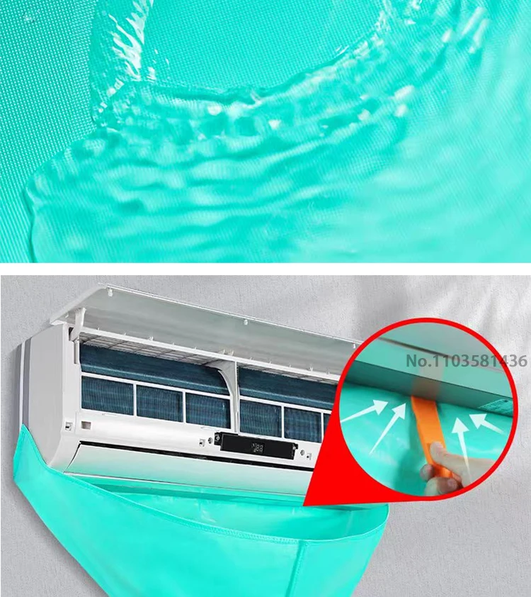 Klimaanlagen-Reinigungsset, Klimaanlagen-Reinigungsabdeckung, auslaufsichere Abdeckung, voll mit demontagefreien Wasserrohr-Reinigungswerkzeugen – Detail 5